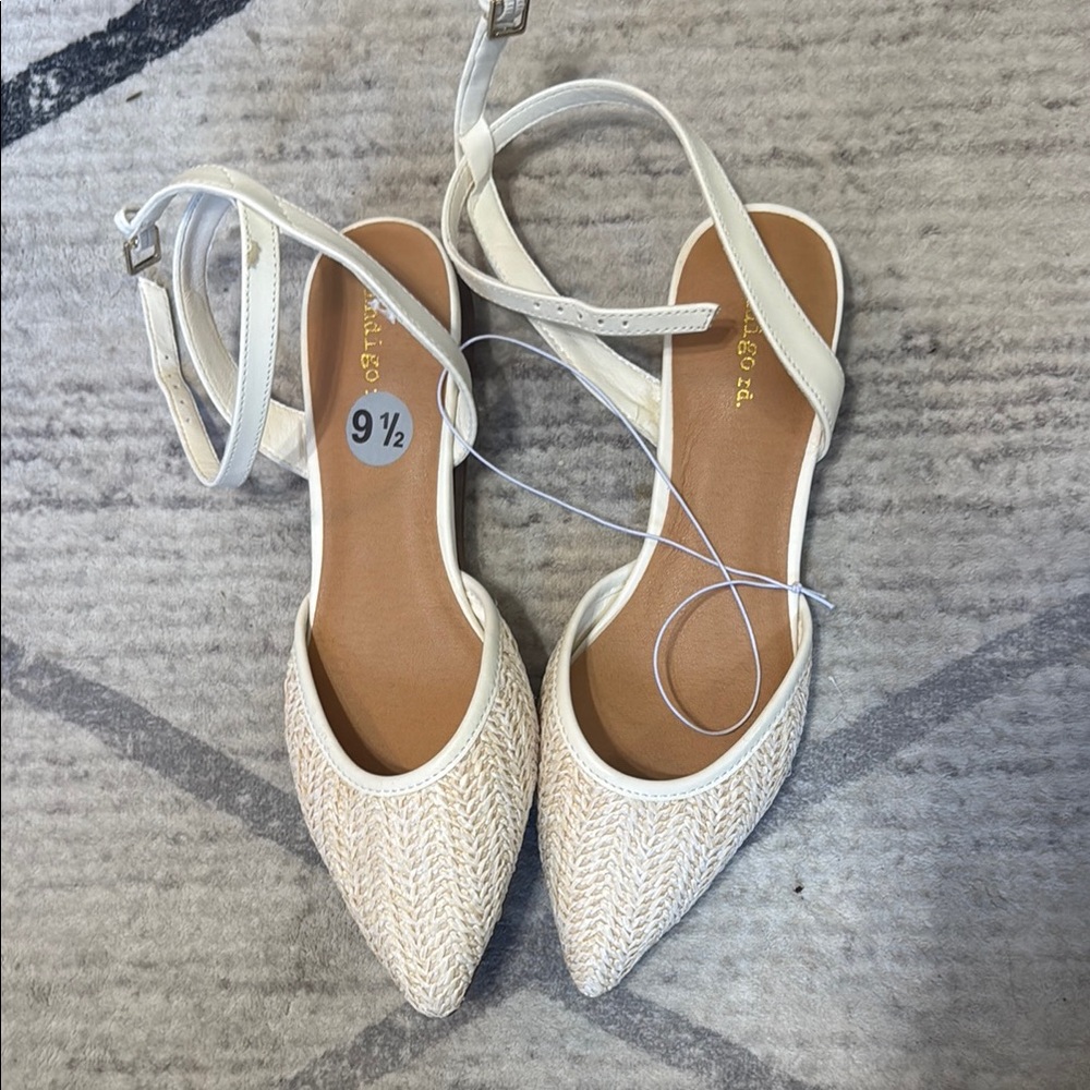Black &White, and Cream Strappy Women's Dress Shoes (TWO PAIRS)